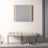 Lustro Ścienne Wiszące 65x56 cm Kaszmirowe Beżowe Ryflowane Glamour SOPHIE 11