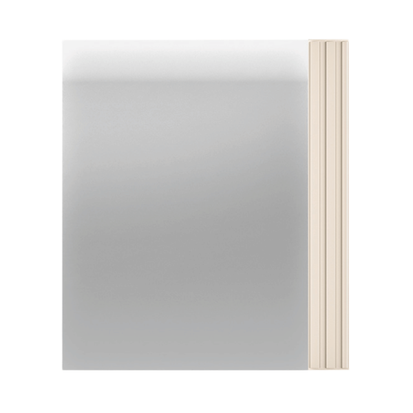 Lustro Ścienne Wiszące 61x53 cm Kaszmirowe Beżowe Ryflowane Glamour SOPHIE 21