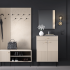 Lustro Ścienne Wiszące 61x53 cm Kaszmirowe Beżowe Ryflowane Glamour SOPHIE 21