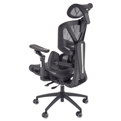 Ergonomiczny Fotel Gabinetowy Funkcja MULTIBLOCK do Biura Komputera Modern Czarny Siatka XERON Halmar
