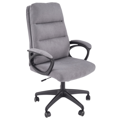 Nowoczesny Fotel Gabinetowy Obrotowy do Biurka Komputera Funkcja TILT Skandynawskie Popielaty SAILOR Halmar