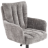 Stylowy Fotel Gabinetowy Obrotowy Pikowany z Podłokietnikami do Biura Skandynawskie Popielaty Szary MISHEL Halmar