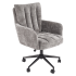 Stylowy Fotel Gabinetowy Obrotowy Pikowany z Podłokietnikami do Biura Skandynawskie Popielaty Szary MISHEL Halmar