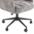 Stylowy Fotel Gabinetowy Obrotowy Pikowany z Podłokietnikami do Biura Skandynawskie Popielaty Szary MISHEL Halmar