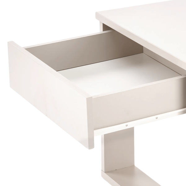 Nowoczesny Stolik Kawowy Kwadratowy z Szufladą do Salonu Skandynawskie Kaszmir NEA Halmar