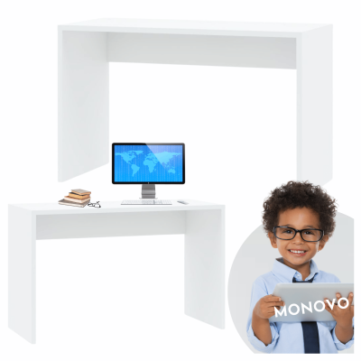 Biurko Białe FLOW Nowoczesne Komputerowe Młodzieżowe Do Pokoju Do Biura Do Pracy Loft 120 cm