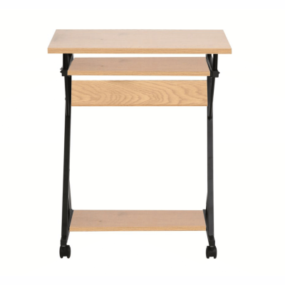 Biurko Komputerowe Dąb Naturalny Młodzieżowe Na Kółkach Do Pokoju Do Biura ERA