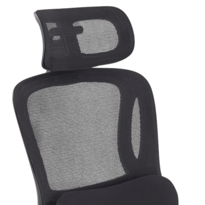 Ergonomiczny Fotel Gabinetowy Funkcja MULTIBLOCK do Biura Komputera Czarny Siatka MATEUS Halmar