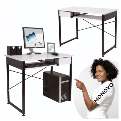 Białe Biurko Komputerowe Młodzieżowe Małe Z Szufladą Loft Do Biura Pokoju Pracy VIVA