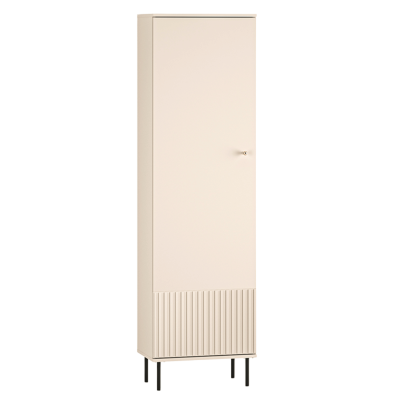 Szafa Pojedyncza do Sypialni Przedpokoju Wysoka Kaszmirowa Ryflowana na Nóżkach SOPHIE 12