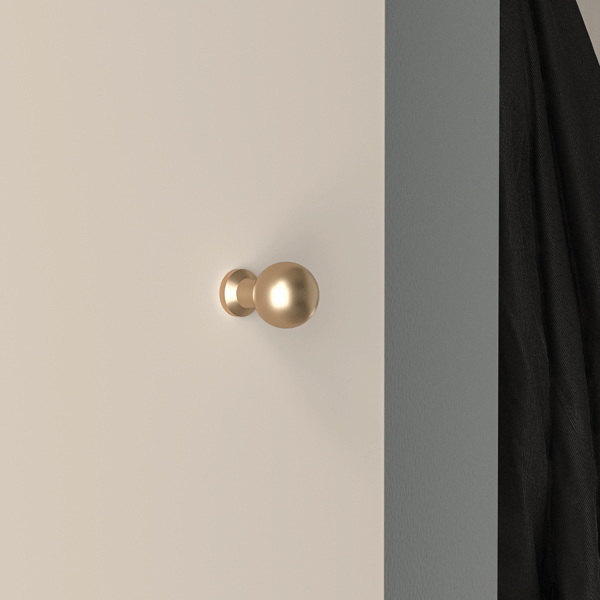 Szafa Pojedyncza do Sypialni Przedpokoju Wysoka Kaszmirowa Ryflowana na Nóżkach SOPHIE 12