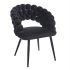 Nowoczesne Krzesło Welurowe Do Jadalni Salonu Glamour Velvet Plecione Oparcie Czarne BUBLI