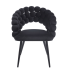 Nowoczesne Krzesło Welurowe Do Jadalni Salonu Glamour Velvet Plecione Oparcie Czarne BUBLI