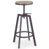 Hoker Barowy Metalowy Loft Dębowy Regulowany H64 Front