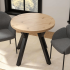 Nowoczesny Okrągły Stół Do Salonu 80 cm Loft Dąb Artisan Stół Kuchenny OVO