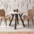 Mały Okrągły Stół Do Salonu 80 cm Nowoczesny Loft Kaszmirowy Stół Kuchenny OVO