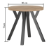 Nowoczesny Mały Stół Okrągły Do Salonu 80 cm Loft Stół Kuchenny Dąb Złoty Craft OVO