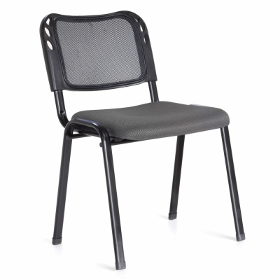 Nowoczesne Ergonomiczne Krzesło Tapicerowane Biurowe Atest BHP Szare PROX