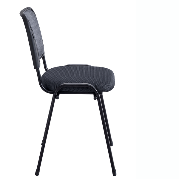 Nowoczesne Ergonomiczne Krzesło Tapicerowane Biurowe Atest BHP Szare PROX