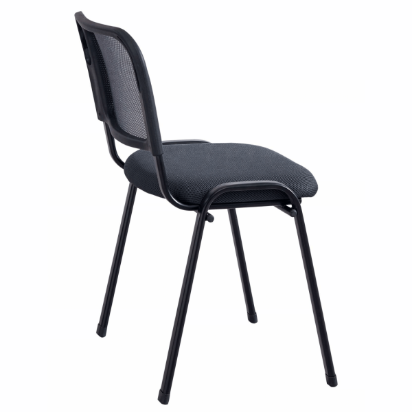 Nowoczesne Ergonomiczne Krzesło Tapicerowane Biurowe Atest BHP Szare PROX