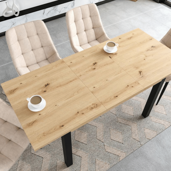 Stół Rozkładany 120(160)x70 cm Kuchenny Do Jadalni Salonu Loft Dąb Artisan  HELIOS