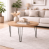 Nowoczesny Mały Stół Okrągły 80 cm Kawowy Do Salonu Loft Dąb Artisan IRIX