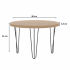 Mały Stół Okrągły 80 cm Kawowy Nowoczesny Dąb Złoty Craft Ława Do Salonu Loft IRIX