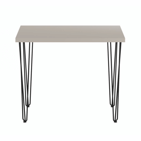 Stół Kuchenny Loft Nowoczesny 60x100 cm Prostokątny Beżowy Kaszmirowy Do Salonu Jadalni NOMA