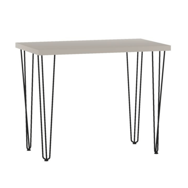 Stół Kuchenny Loft Nowoczesny 60x100 cm Prostokątny Beżowy Kaszmirowy Do Salonu Jadalni NOMA