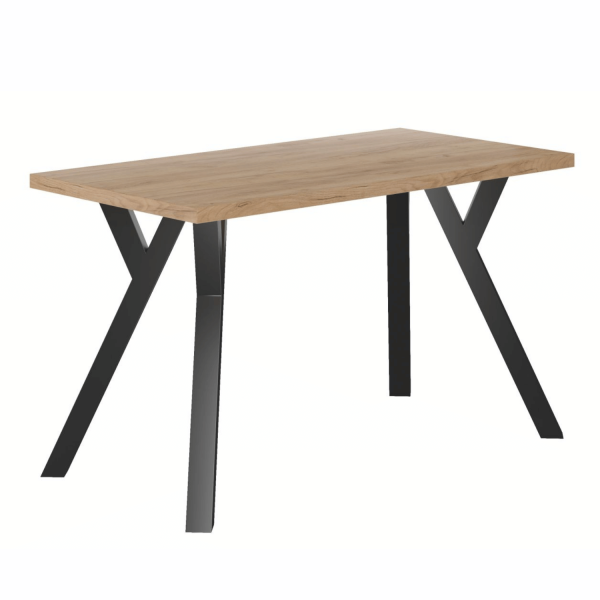 Stół Kuchenny Do Salonu Jadalni Kuchni 67x128 cm Nowoczesny Dąb Złoty Craft UNITY