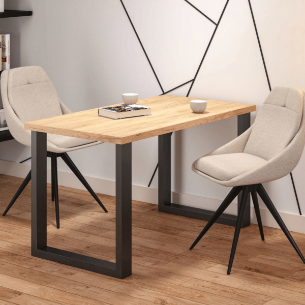 Stół Kuchenny Do Jadalni Salonu Kuchni Loft Dąb Złoty Craft Nowoczesny 67x128 cm SUNNY