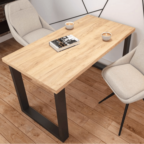 Stół Kuchenny Do Jadalni Salonu Kuchni Loft Dąb Złoty Craft Nowoczesny 67x128 cm SUNNY