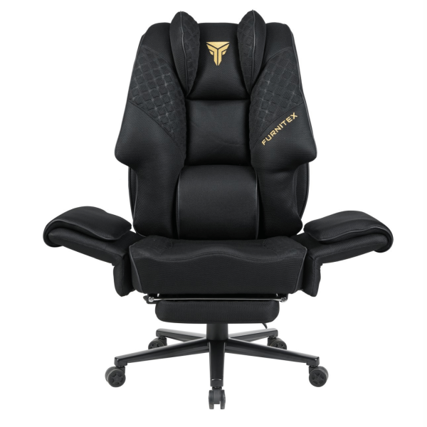 Fotel Obrotowy Gamingowy Ergonomiczny Do Biurka Biurowy Nowoczesny Czarny MOVI