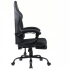 Czarny Fotel Biurowy Gamingowy Obrotowy Ergonomiczny Z Podnóżkiem Do Biura LUX