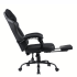 Czarny Fotel Biurowy Gamingowy Obrotowy Ergonomiczny Z Podnóżkiem Do Biura LUX
