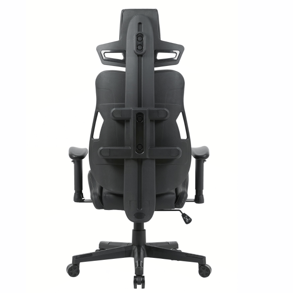 Obrotowy Fotel Skórzany Gamingowy Biurowy Ergonomiczny Z Podłokietnikami Czarny KING