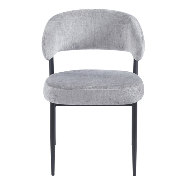 Nowoczesne Krzesło Tapicerowane Do Jadalni Salonu Szare Loft Ze Sprężynami Kieszeniowymi W Siedzisku TIAGO