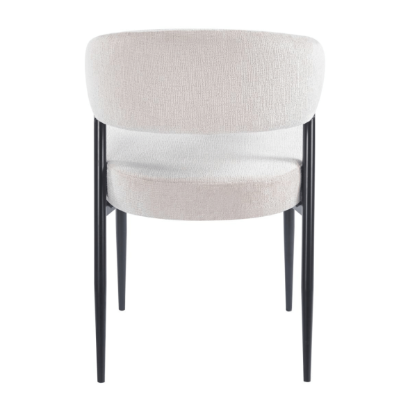 Krzesło Tapicerowane Do Jadalni Salonu Beżowe Kaszmirowe Nowoczesne Loft Ze Sprężynami Kieszeniowymi W Siedzisku TIAGO