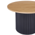 Zestaw Stolików Kawowych 70 cm i 50 cm 2x Stolik Kawowy Loft Okrągły Do Salonu Dąb Naturalny Czarny  ARVEL