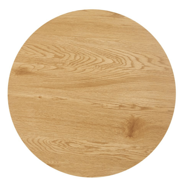 Zestaw Stolików Kawowych 70 cm i 50 cm 2x Stolik Kawowy Loft Okrągły Do Salonu Dąb Naturalny Czarny  ARVEL