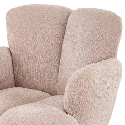 Nowoczesny Fotel Wypoczynkowy Obrotowy z Podłokietnikami do Salonu Loft Beżowy Skandynawski FRESH Halmar
