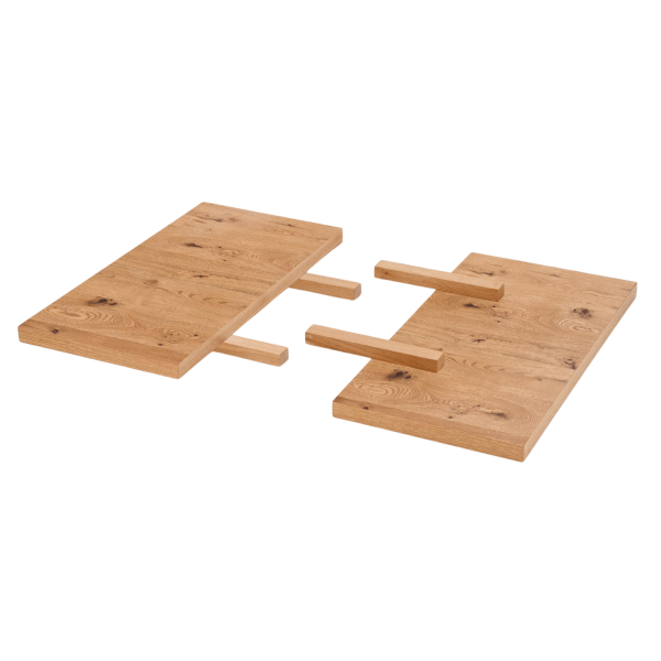 Przedłużki do Stołu Blatu 90x45 cm Komplet 2x Dąb Jasny Naturalny MASSIVE Halmar