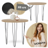 Mały Okrągły Stół Nowoczesny Do Salonu Jadalni 80 cm Loft Dąb Artisan XAVI