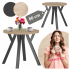 Nowoczesny Okrągły Stół Do Salonu 80 cm Loft Dąb Artisan Stół Kuchenny OVO