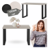 Stół Prostokątny Kuchenny Do Jadalni Salonu Kuchni Kaszmirowy Loft Beżowy Nowoczesny 68x120 cm SUNNY