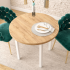 Okrągły Stół 80 cm Loft Nowoczesny Kuchenny Do Jadalni Salonu Dąb Złoty Craft ANEL