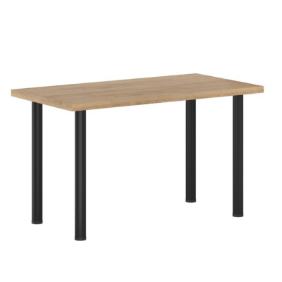 Stół Do Jadalni Salonu Kuchni Kuchenny Loft Nowoczesny Czarny Mat Dąb Złoty Craft LIBRE