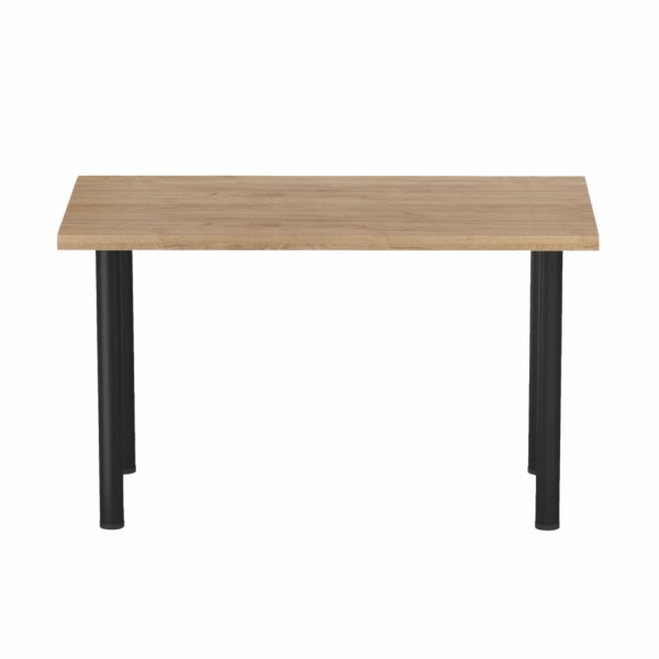 Stół Do Jadalni Salonu Kuchni Kuchenny Loft Nowoczesny Czarny Mat Dąb Złoty Craft LIBRE