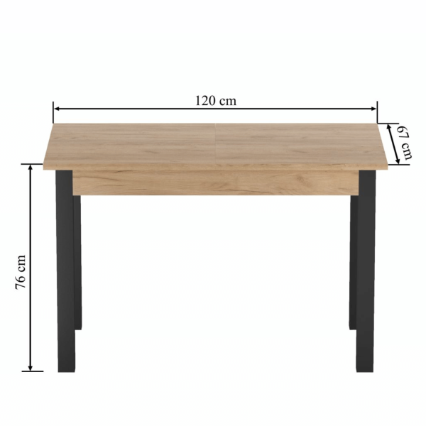 Duży Stół Rozkładany Nowoczesny Do Jadalni Salonu Kuchni Dąb Złoty Craft Czarny Loft SARI
