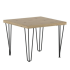 Nowoczesny Mały Stolik Kawowy Ława Do Salonu 67x67 cm Loft Dąb Artisan Czarny UNO